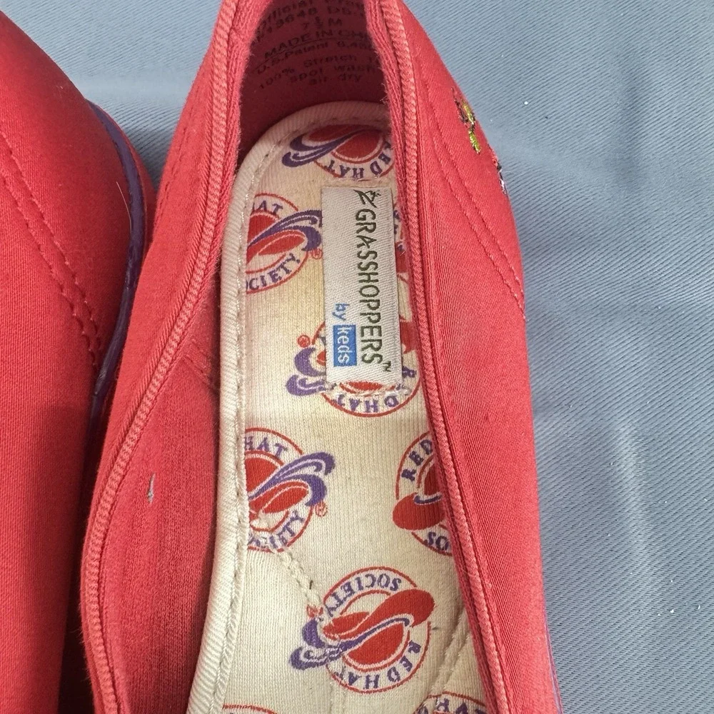Keds Grasshoppers VTG Y2K Red Hat Society Casual Loafers Women Size 7 1/2 Med